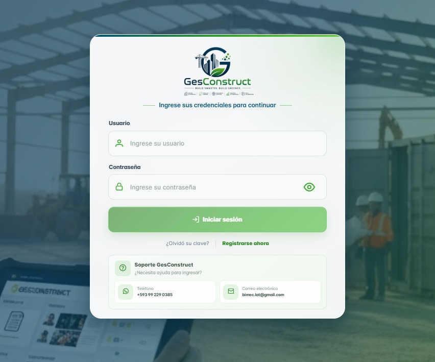Plataforma GesConstruct CO2